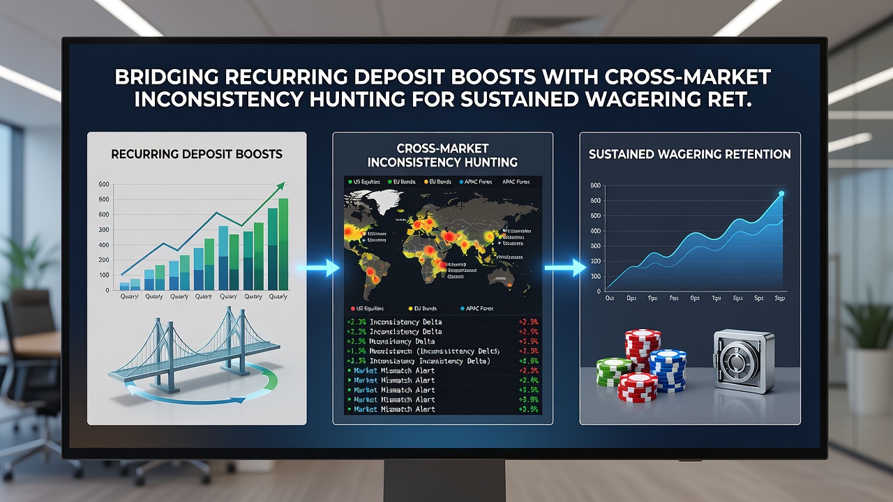 Screenshot of a betting analysis dashboard displaying cross-market odds comparisons and deposit boost tracking metrics
