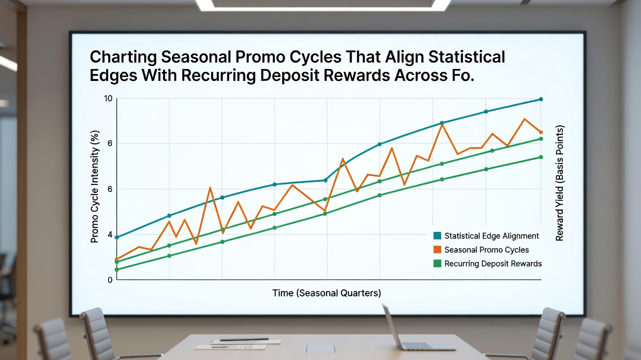 Analytics dashboard displaying football seasonal cycles with deposit reward overlays and edge probability charts