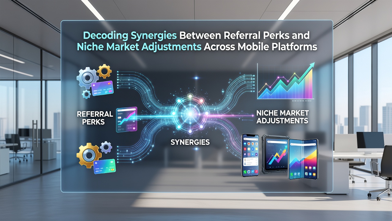 Analytics dashboard showing referral conversion data mapped against niche market segments on a tablet screen