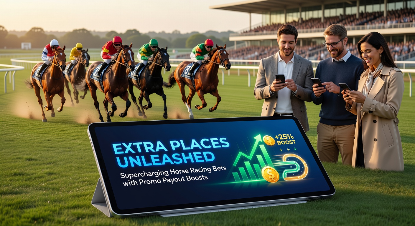 Close-up of a winning each-way payout slip from a horse racing promo, showing boosted places and enhanced dividends on a bookmaker app